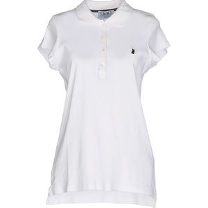 JUICY COUTURE White Short Sleeve Polo Top L